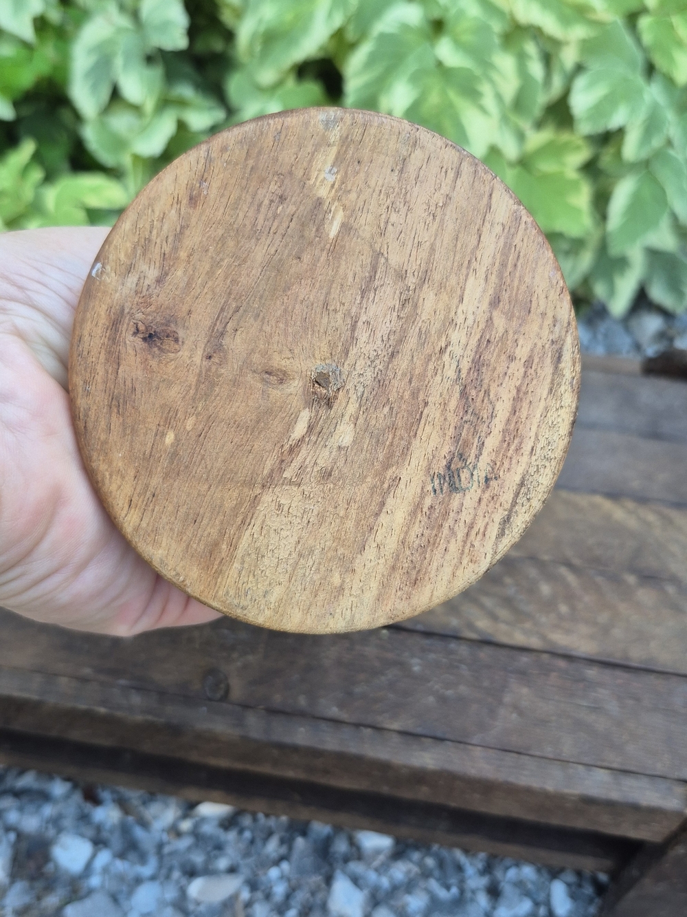 Vintage Hand Carved Wooden Pillar Candle Holder Stand | Rustic Boho Floral - Picture 10 of 13